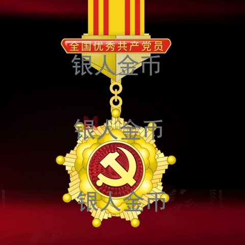 全国优秀共产党员奖章证章