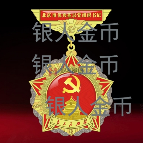 中共北京市委优秀基层党组织书记奖章证章证书