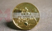 蝴蝶合金冲压徽标,冲压镀金胸章,镀金徽章