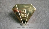 金属镀24K金与18K真金水钻徽章,镶仿钻石徽章
