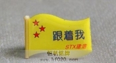 STX大连集团公司胸章,水晶滴塑胸章
