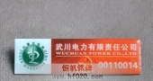 武川电力公司胸牌工牌,不锈钢滴塑徽章