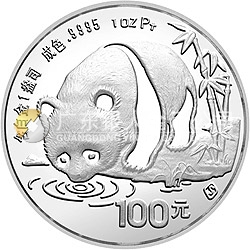 1987版熊猫金铂纪念币1盎司圆形铂质纪念币
