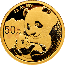 2019版熊猫金银纪念币3克圆形金质纪念币