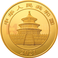 2021版熊猫金银纪念币1公斤圆形金质纪念币