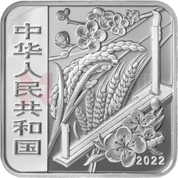 二十四节气（光阴的故事）金银纪念币8克正方形银质纪念币